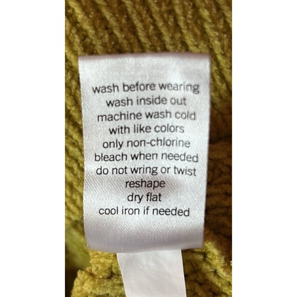 SO Goods For Life Womens Yellow Crew Neck Pullover Sweater Size Small Preowned - Picture 10 of 12